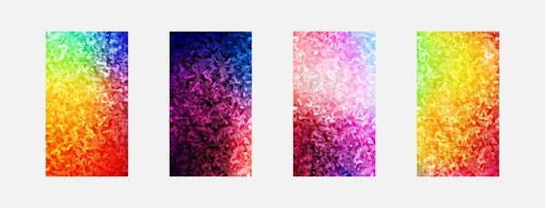 Cuatro colorways fondos abstractos coloridos — Vector de stock
