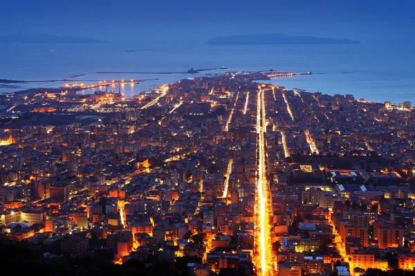 Trapani city in the evening — Stock Photo, Image