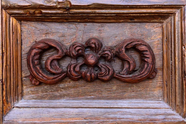 Dveře dřevěné dekorace — Stock fotografie