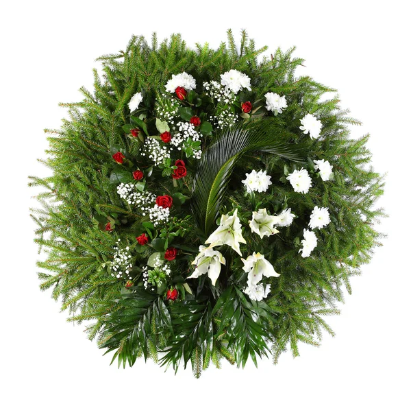 Green funeral wreath — Stock Photo, Image