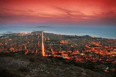 Trapani şehir akşam