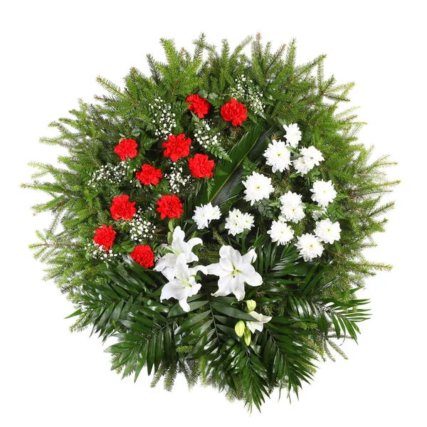 Green funeral wreath — Stock Photo, Image