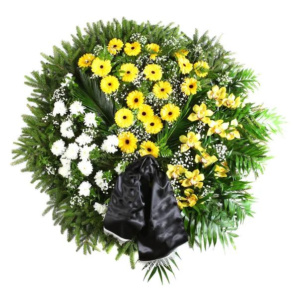 Green funeral wreath — Stock Photo, Image