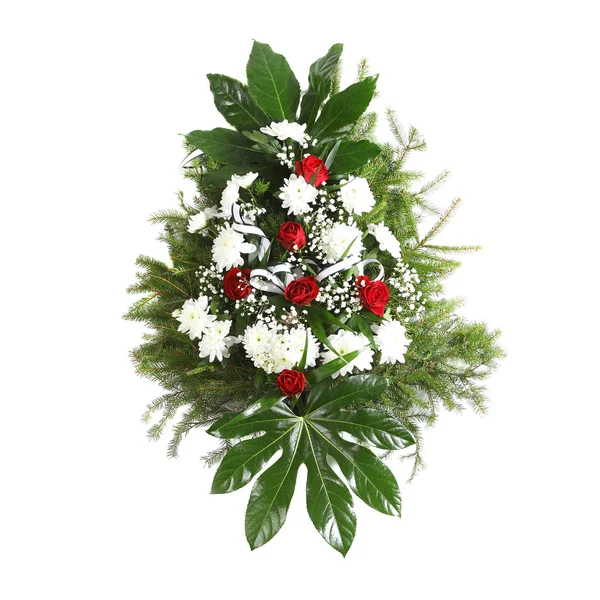 Green funeral wreath — Stock Photo, Image