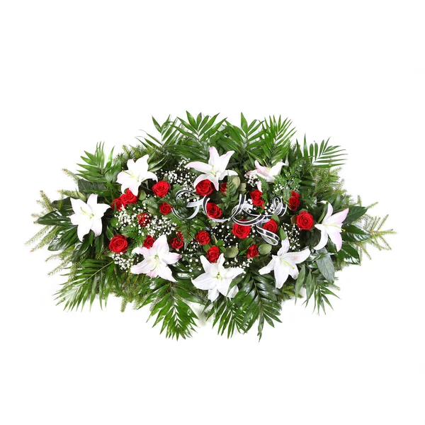 Green funeral wreath — Stock Photo, Image