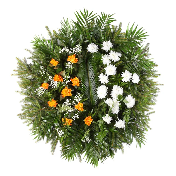 Grinalda funeral verde — Fotografia de Stock