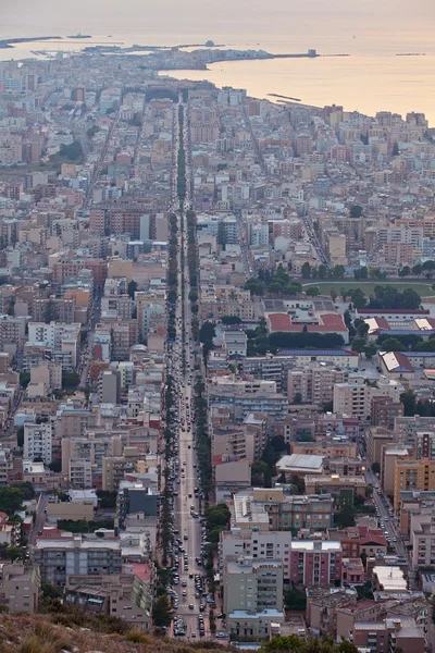 Trapani city in the evening — Stock Photo, Image