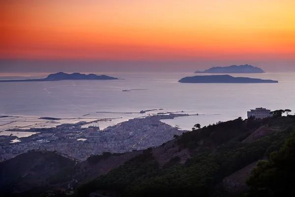 Βράδυ σκηνή του Τράπανι (Trapani) — Φωτογραφία Αρχείου