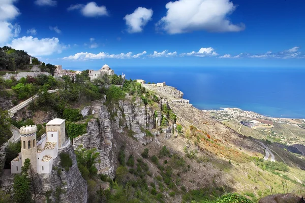 Erice dağ güzel panoramik görünümü