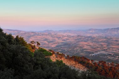 Erice dağ güzel panoramik görünümü