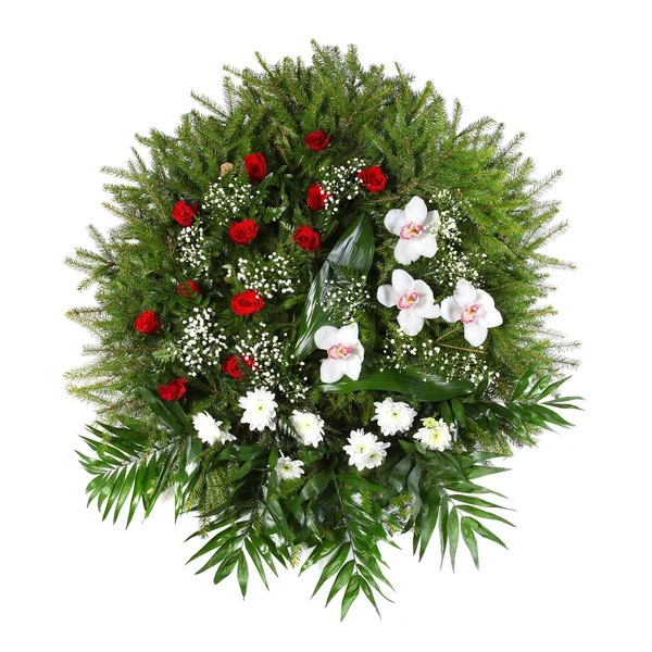 Green funeral wreath — Stock Photo, Image