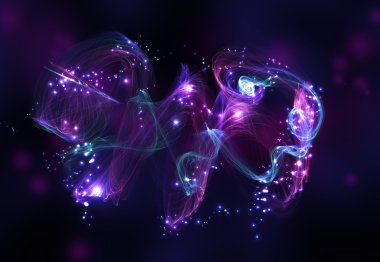 Soyut renkli aydınlatma elemanları