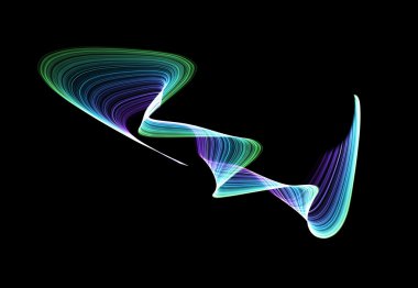 Soyut renkli aydınlatma elemanları