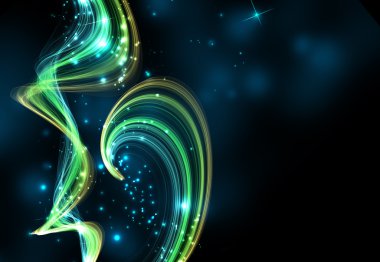 Soyut renkli aydınlatma elemanları