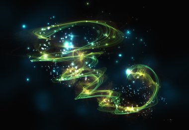 Soyut renkli aydınlatma elemanları