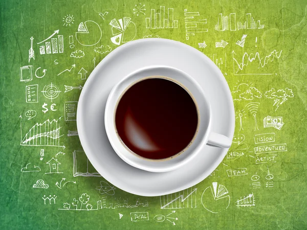 Koffie concept - doodles — Stockfoto