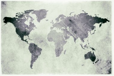 eski dünya harita illüstrasyon