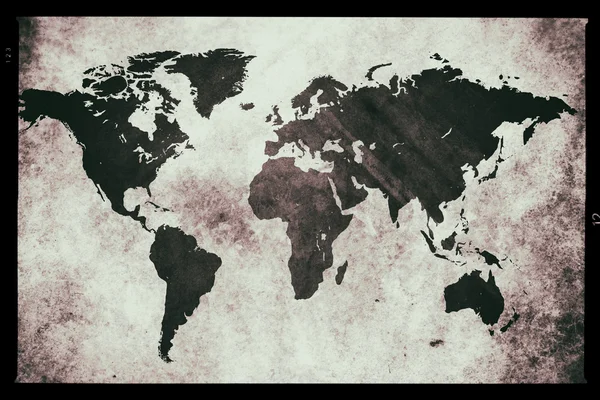 Illustrazione mappa del vecchio mondo — Foto Stock