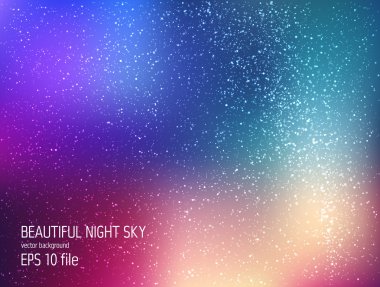 Sky night with stars clipart