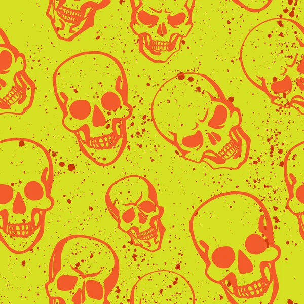 Skulls on texture background — Stock Vector