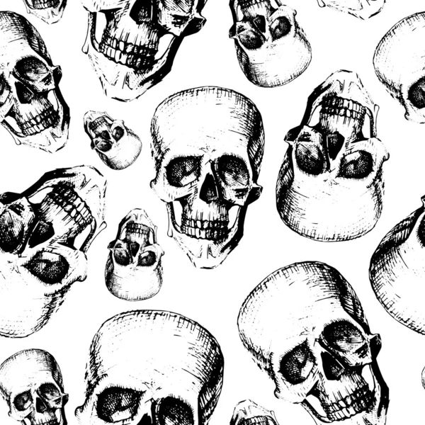 Skulls on texture background — Stock Vector