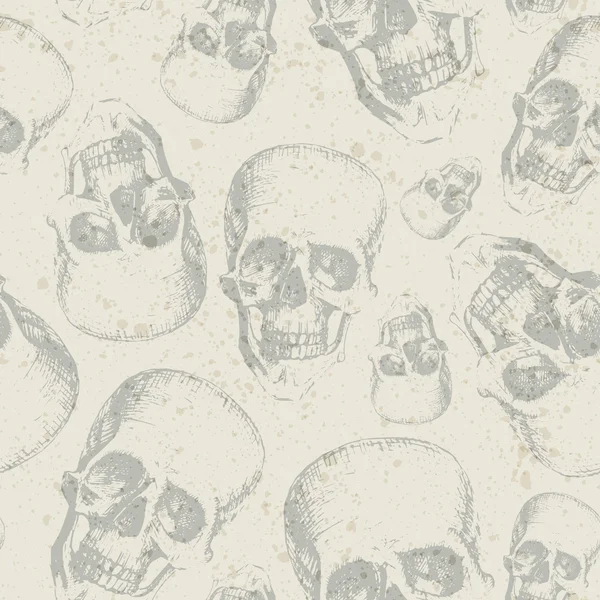 Skulls on texture background — Stock Vector