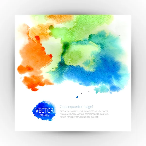 Watercolor vector banner — Stock Vector