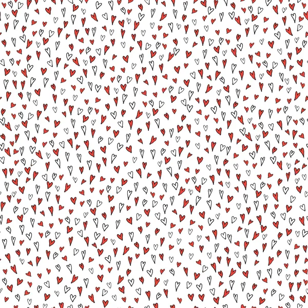 Hearts red seamless pattern — Stock Vector