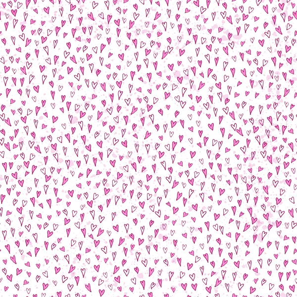 Hearts pink seamless pattern — Stock Vector