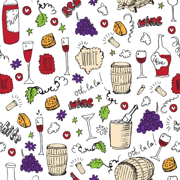 Illustration de croquis de vin — Image vectorielle