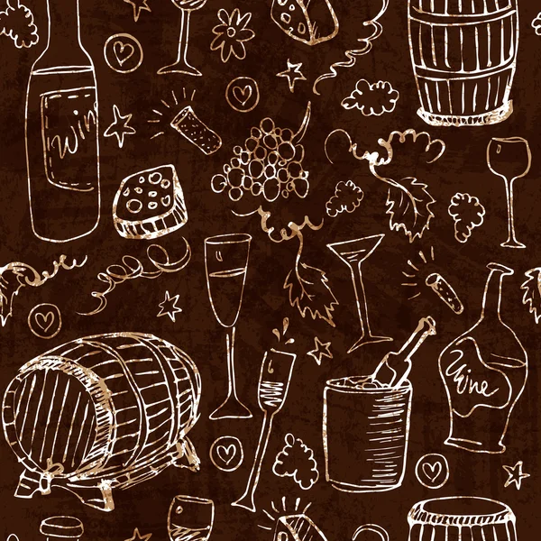 Illustration zur Weinskizze — Stockvektor