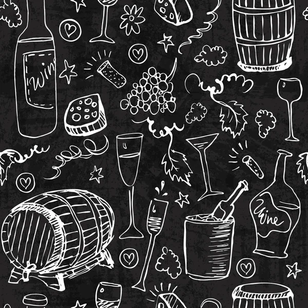 Ilustración del boceto del vino — Vector de stock