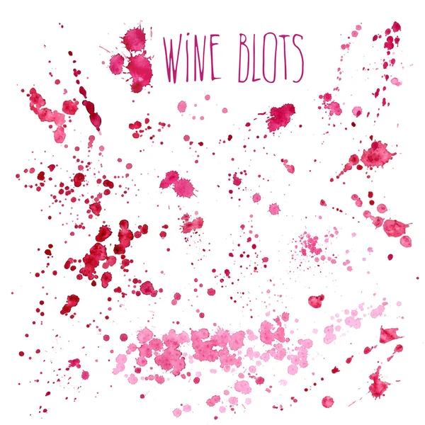 Vin éclaboussures et taches — Image vectorielle