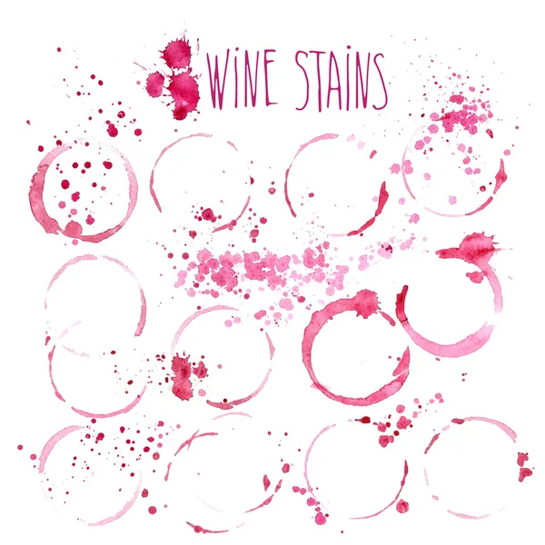 Wine splashes and blots — Stock Vector