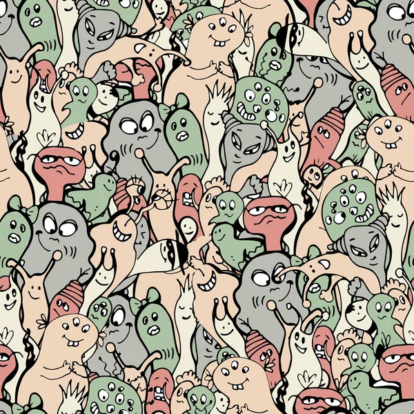 Monstres fond sans couture — Image vectorielle