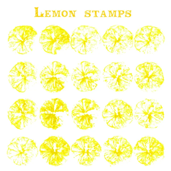 Sellos de limón — Vector de stock