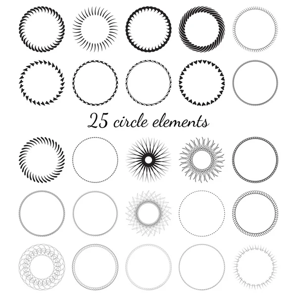 Set of circle elements — Stock Vector