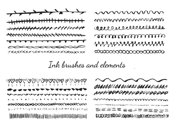 Cepillos de acuarela — Archivo Imágenes Vectoriales