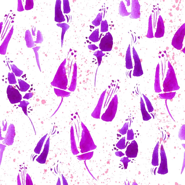 Aquarelle motif floral sans couture — Image vectorielle