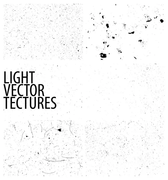 Collection of light grunge textures. Vector. — Stock Vector