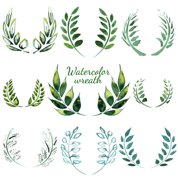 Aquarell Vintage florales trendiges Set — Stockvektor