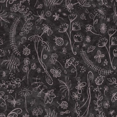 Yaz çiçekleriyle kusursuz desen 