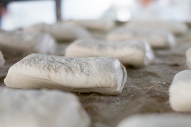 Close-up of Ciabatta Bread Rolls Raw clipart