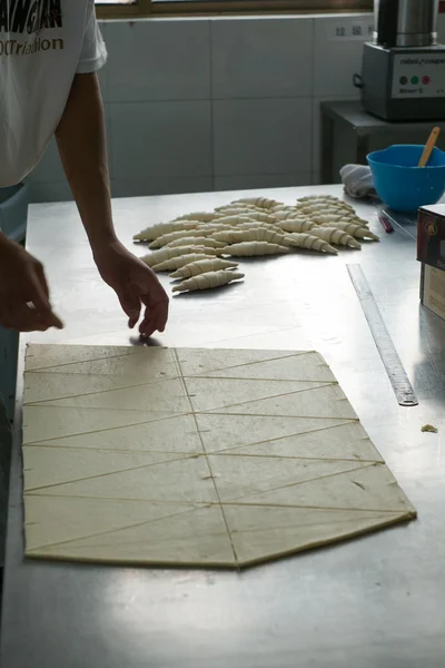 Lenzuolo di pasta di croissant laminato — Foto Stock