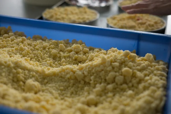 Tray of Cookie Crumble Pie Topping — Stock Photo, Image