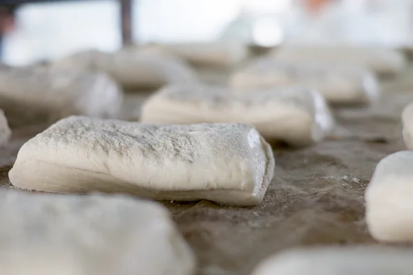 Primo piano di Ciabatta Bread Rolls Raw — Foto Stock