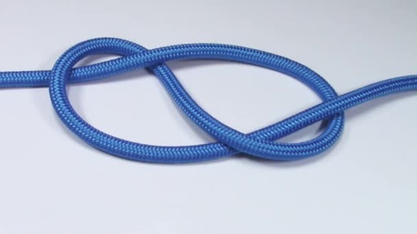 Figure eight knot tying — Stock Video