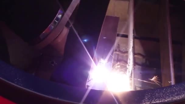 Industrial laser cut — Stock Video