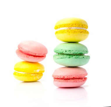 renkli Fransızca macaroons