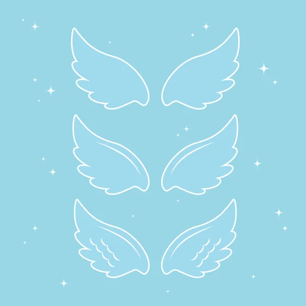 Létající Andělská Křídla Zlatým Nimbem Křídla Nimbus Anděl Okřídlený Sláva — Stockový vektor